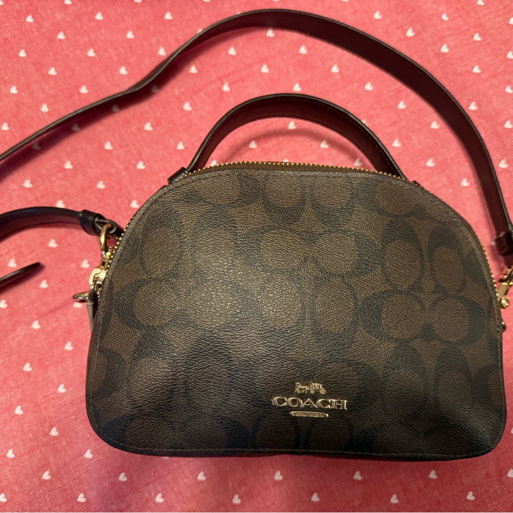 Coach Signature Brown Crossbody Bag